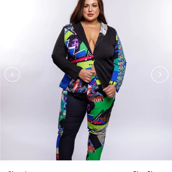 BOGO!!!!POP ART BLAZER WITH STRAIGHT-LEG PANTS~ - Picture 7 of 8